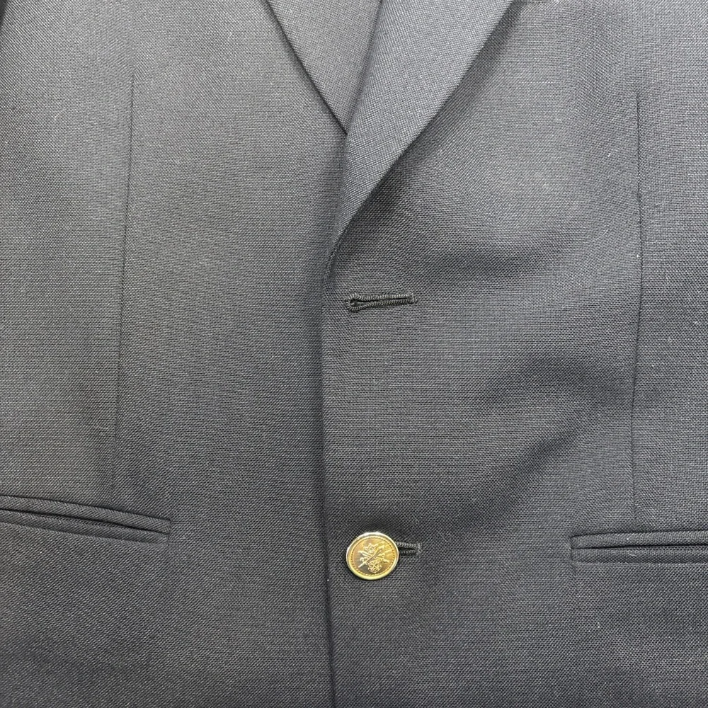 Bert Pulitzer Vintage Classic Men Navy Wool‎ Blend Blazer Jacket Gold Button 36S